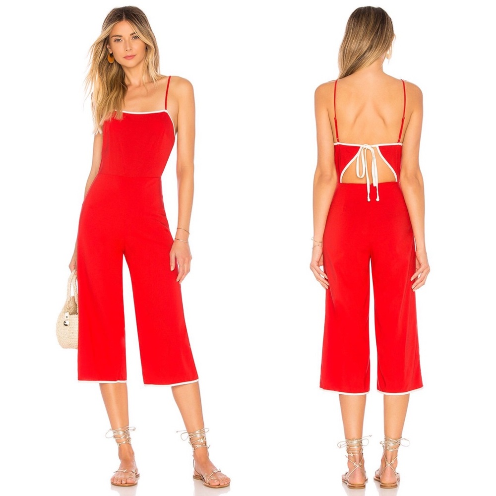 TULAROSA Isabeli Jumpsuit Bright Red NWT
